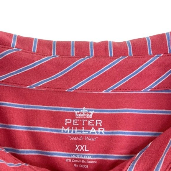 Peter Millar Seaside Wash Striped Short Sleeve Polo 2018 US Open - Picture 3 of 6